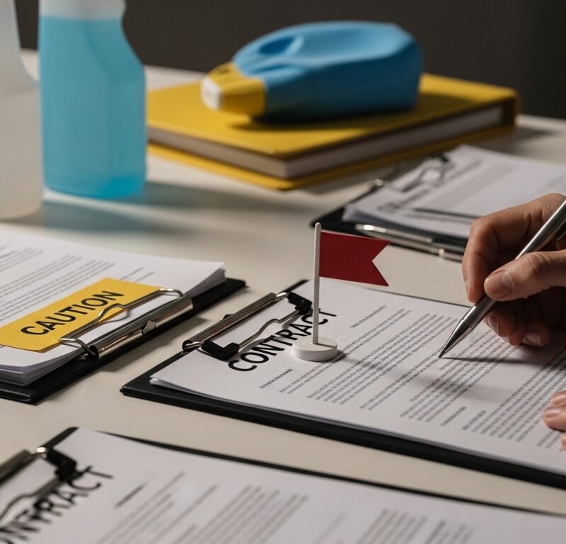 commercial cleaning contracts.